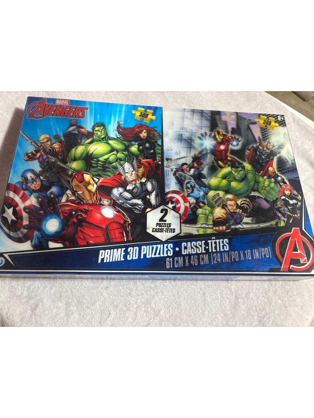 Marvel Avengers Prime 3D Puzzles - 2 Pack 500 Piece Jigsaw Puzzle Set